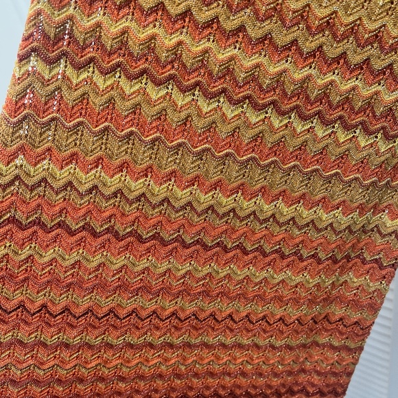 Sandro Knit Maxi Dress in Brown Yellow in Size 4 US - Picture 4 of 6